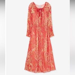 St. John metallic coral dress M